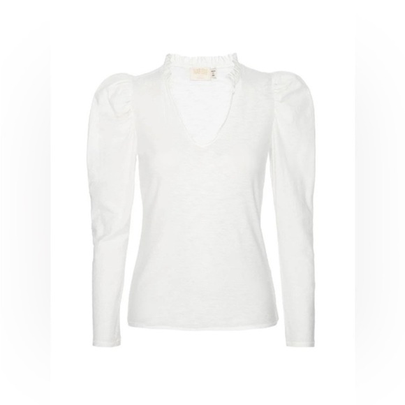 NATION LTD Tamira ElizabethanTee Off White Sz S Elevated Capsule Quiet Luxury - Picture 3 of 16